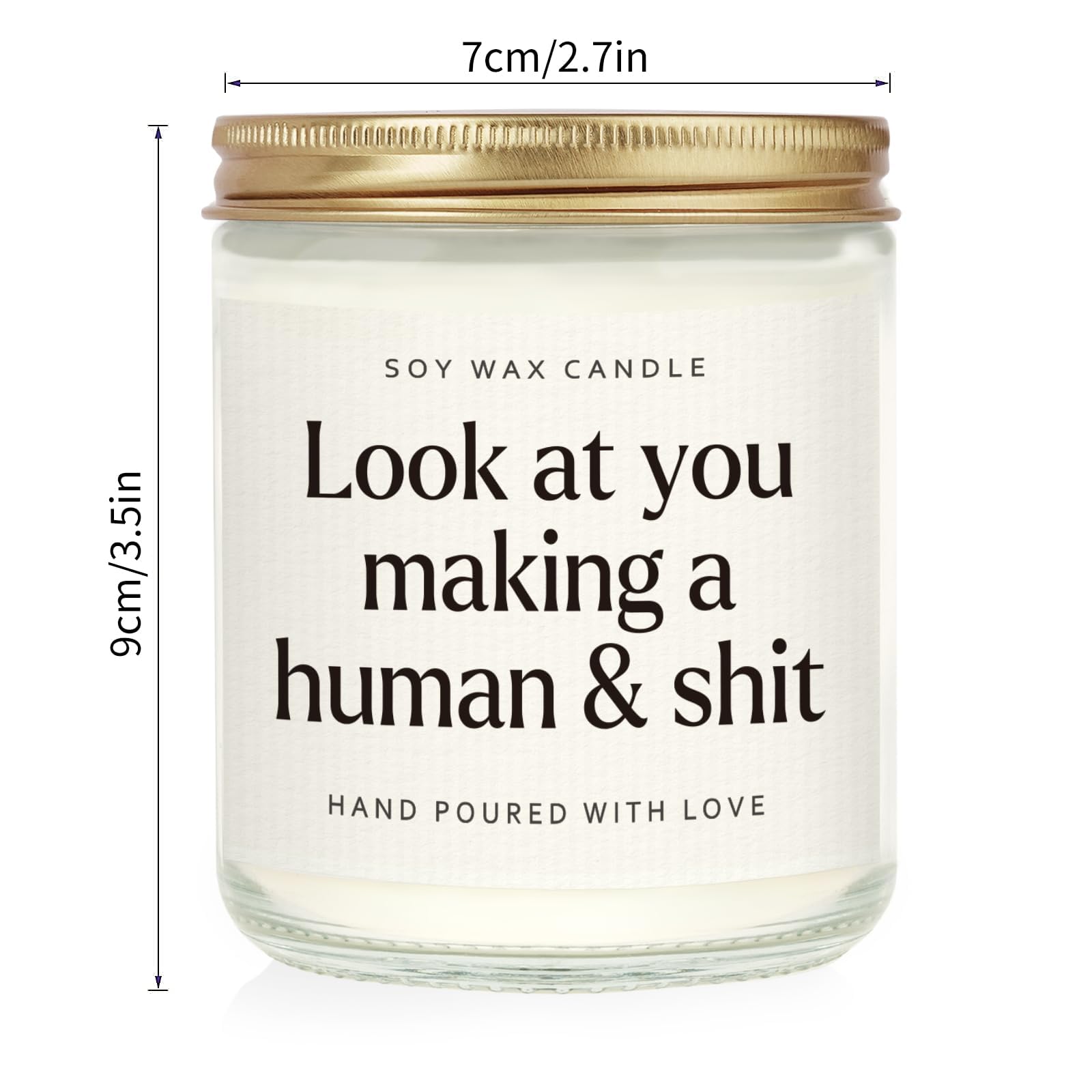 Funny new mom gift candle message GoMelley