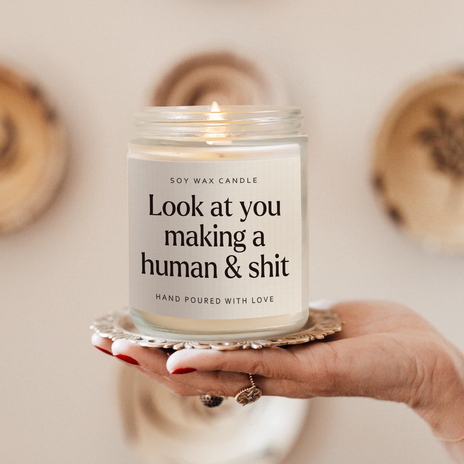 Hand-poured 7 oz candle for postpartum by GoMelley