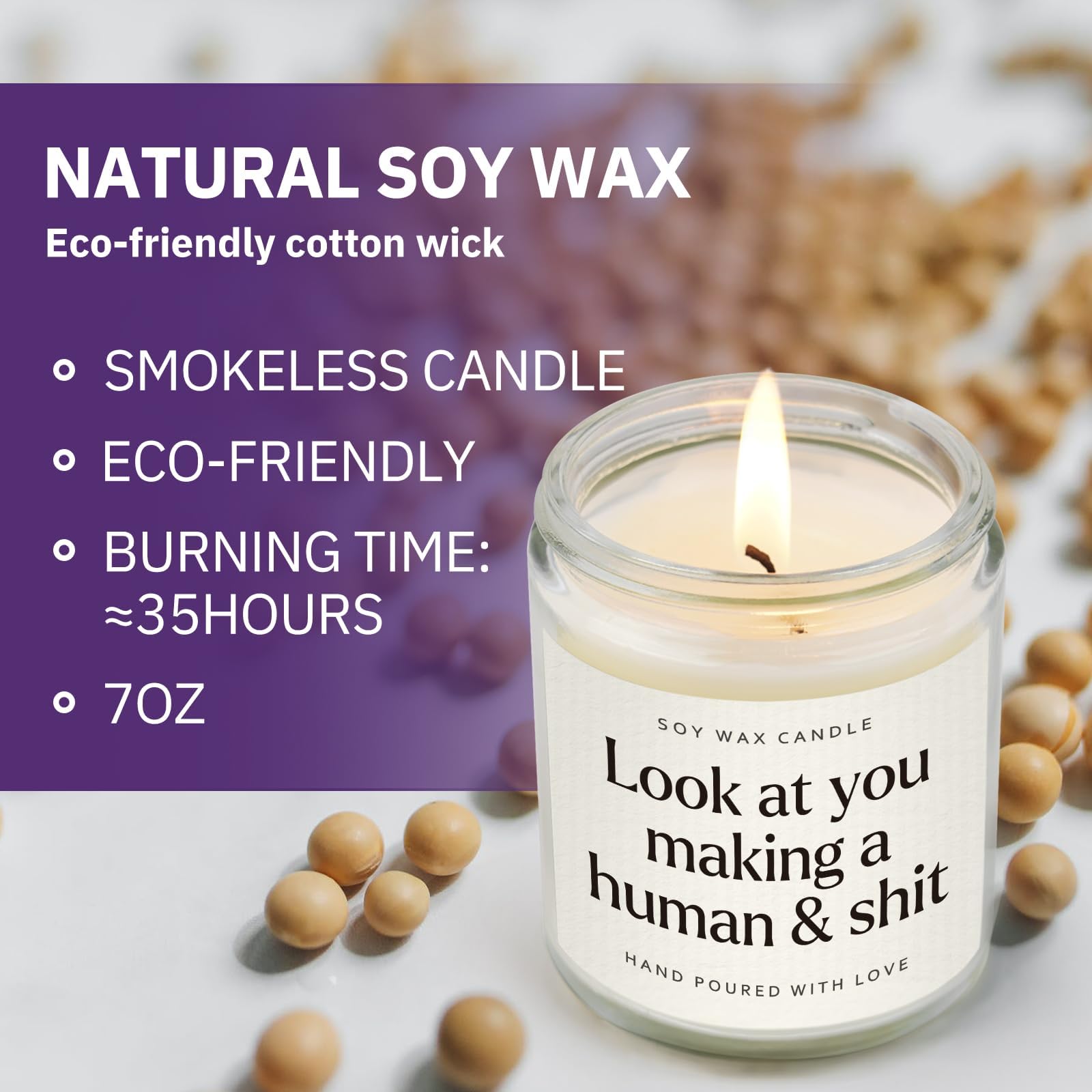 Postpartum gift lavender candle for nursery by GoMelley
