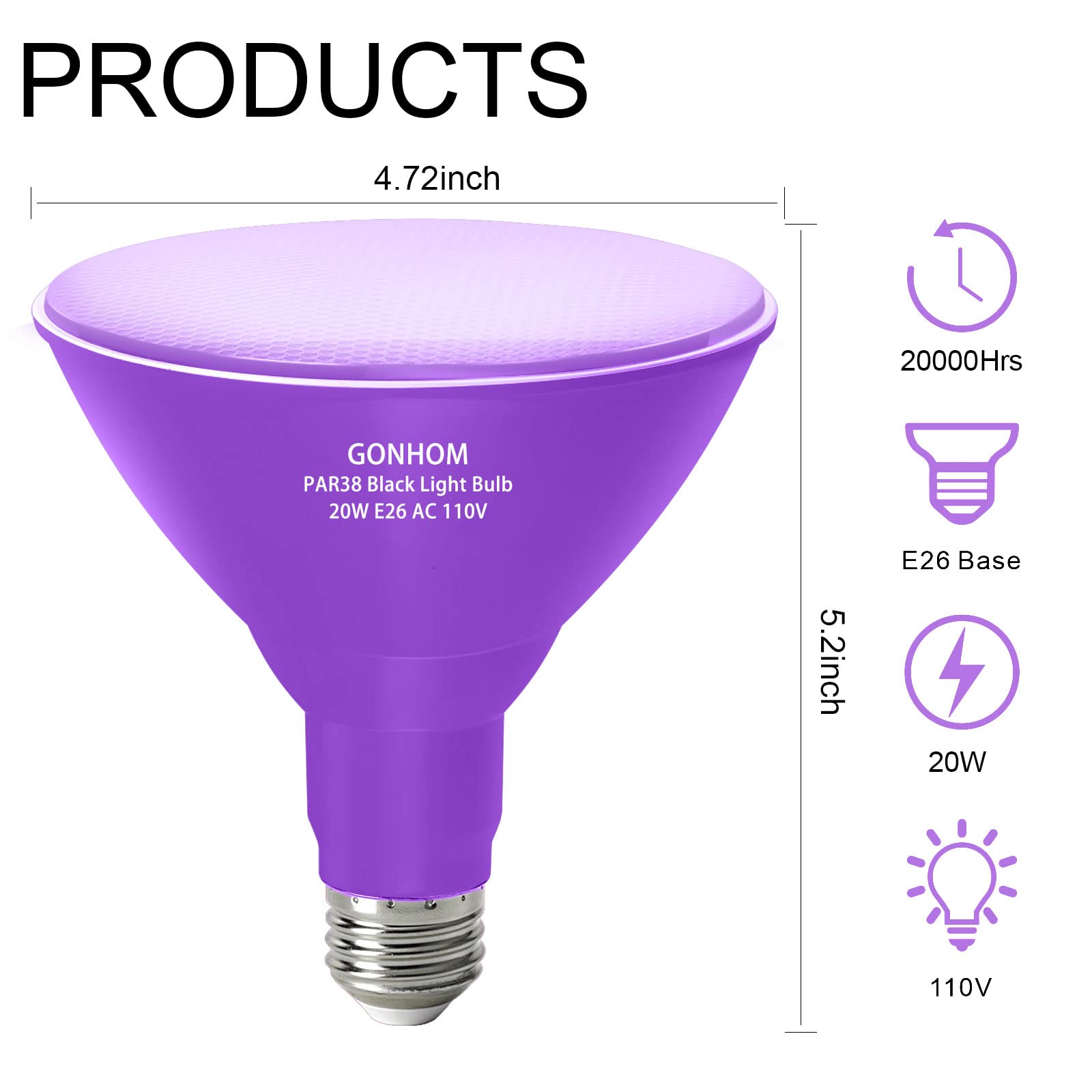 Gonhom Halloween outdoor lighting flood bulbs