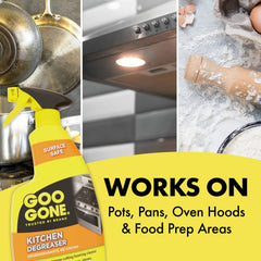 Foam clinging to a vertical kitchen surface for cleaning