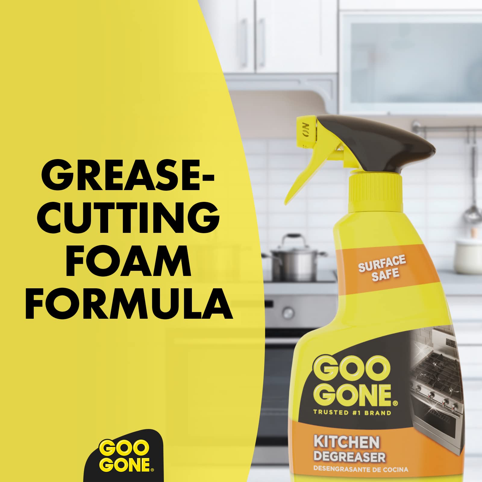 Two pack Goo Gone Foaming Kitchen Degreaser 28 oz