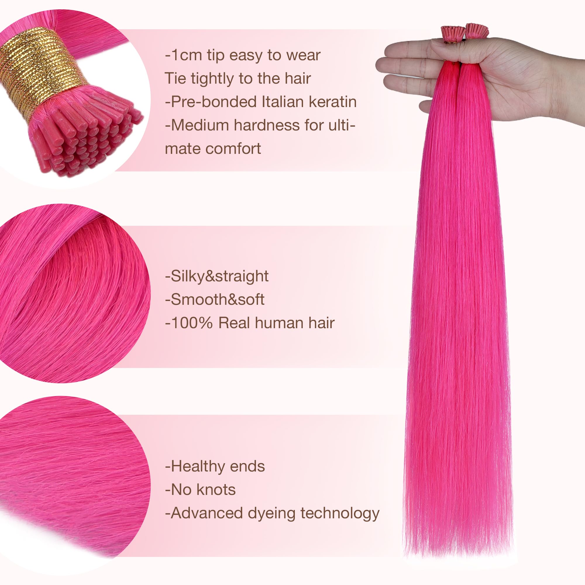 GOO GOO I Tip Hair Extensions 20inch length sample