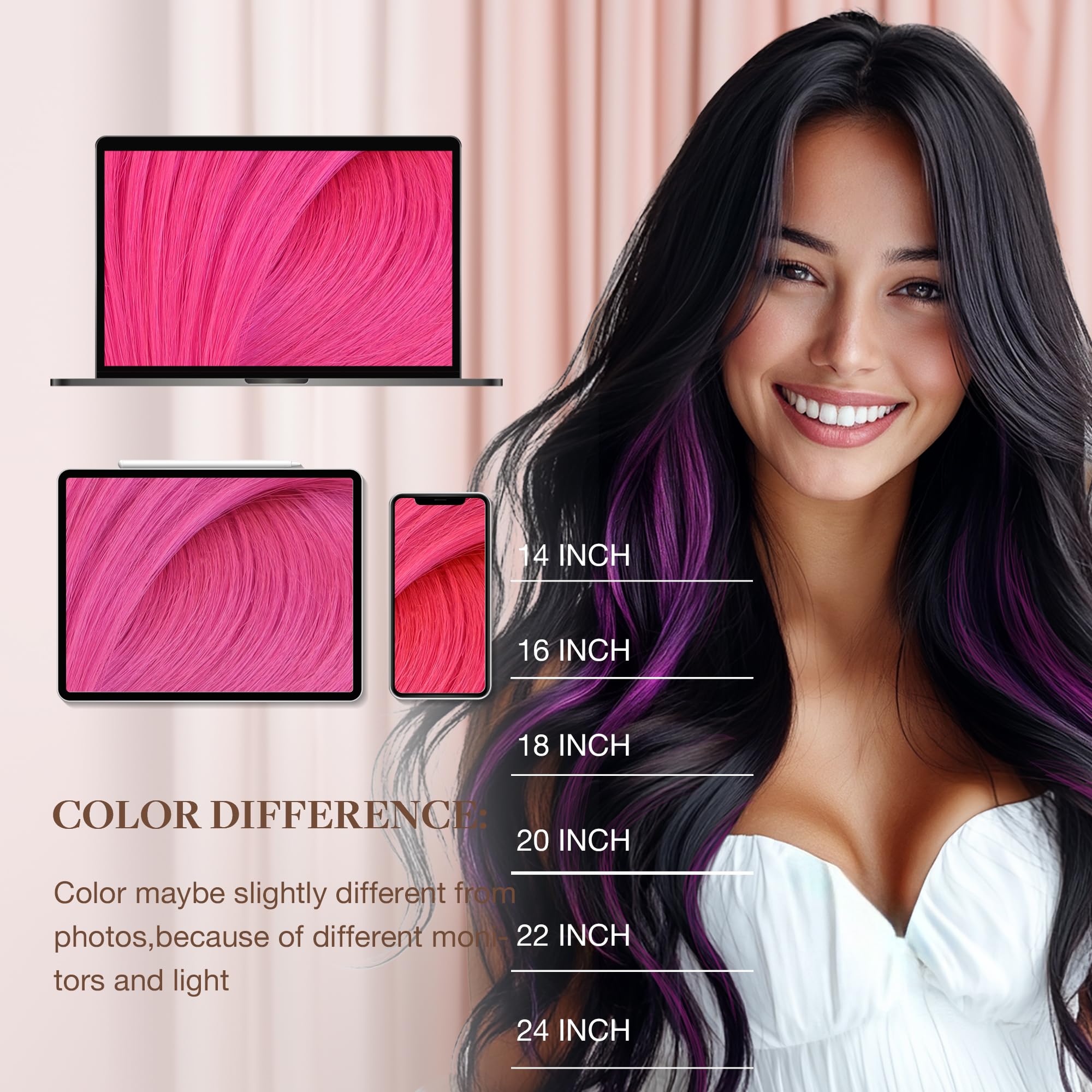 Gentle Italian Keratin Bonds visible on extensions