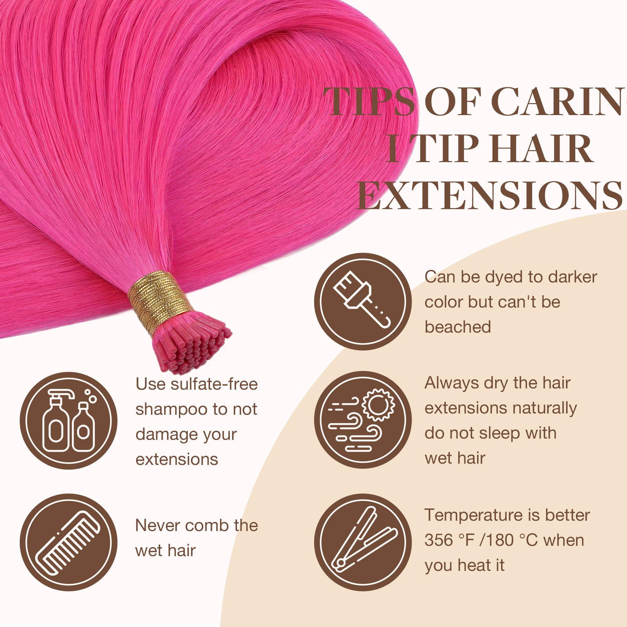 I Tip micro ring and U Tip features on GOO GOO I Tip Hair Extensions