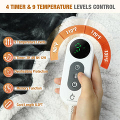 Foot pockets and waist belt on Goocoz wearable heated blanket