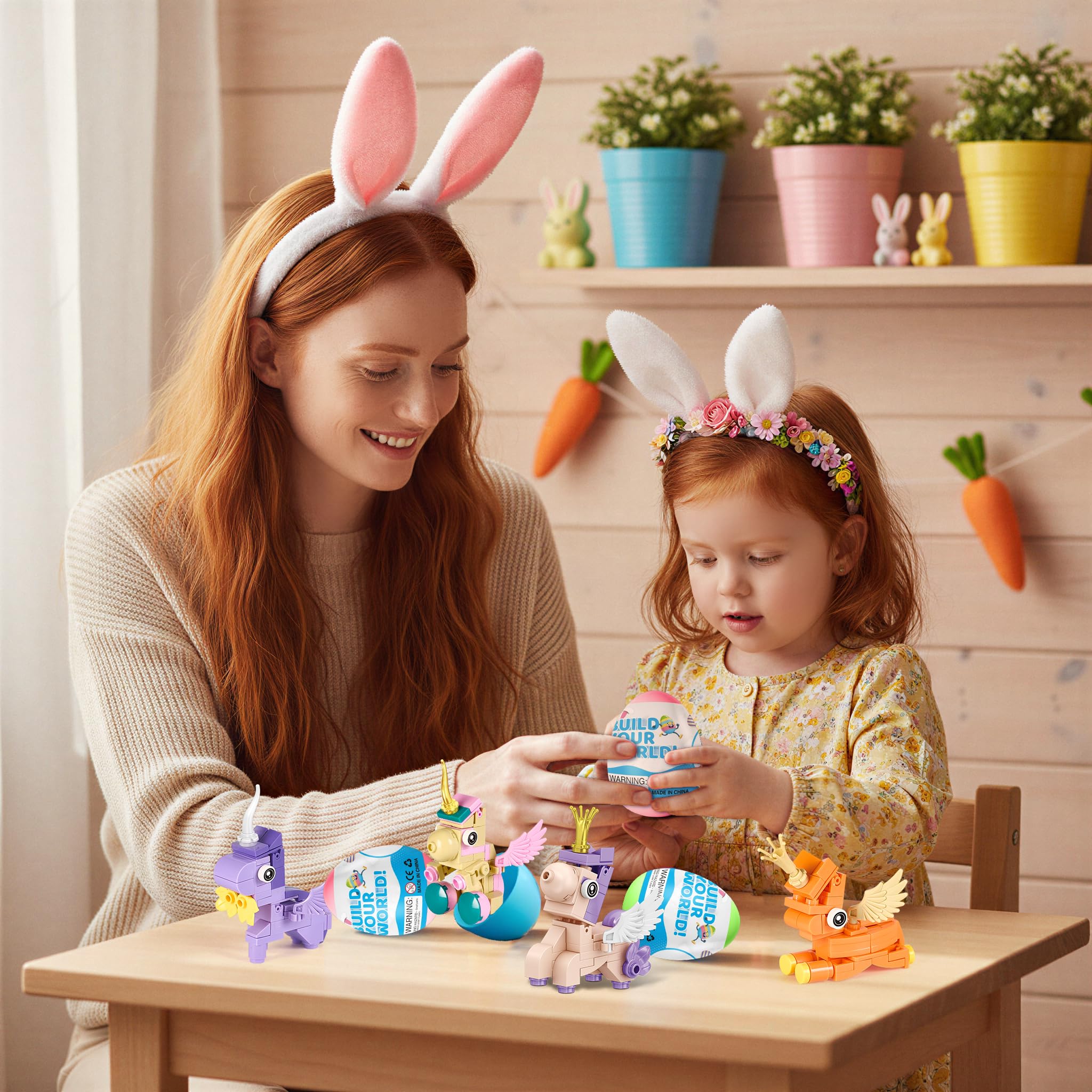 Ages 6+ mini building blocks unicorn play display