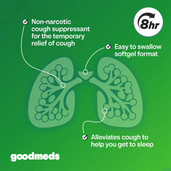 GoodMeds cough relief softgels 60 count bottle front