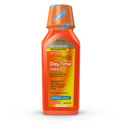 GoodSense Daytime Cold & Flu Multi-Symptom Relief bottle 12 Fl Oz