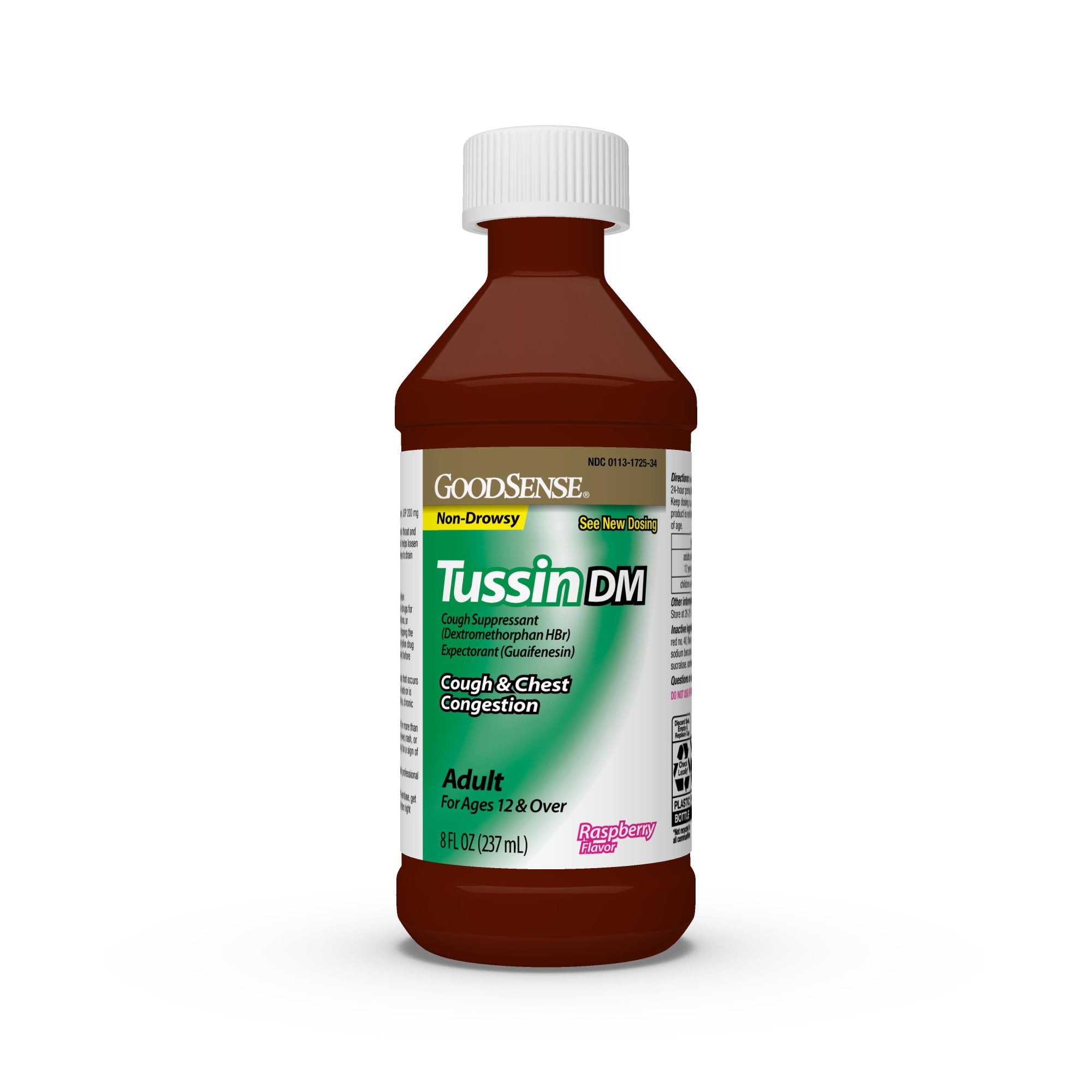 Tussin DM Raspberry cough syrup 8 oz bottle