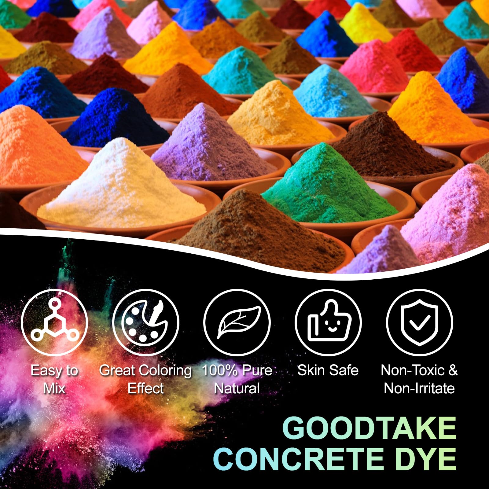 GOODTAKE Rose Red iron oxide pigment powder bottle