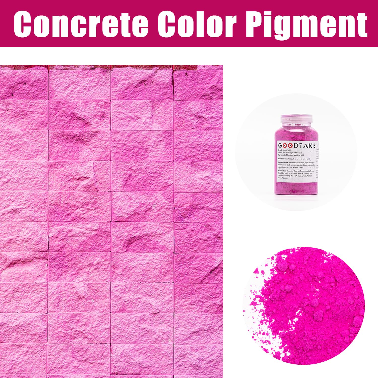 Rose Red pigment powder packaging GOODTAKE