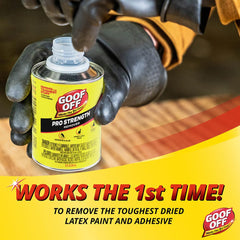 Adhesive remover Goof Off Pro Strength Remover label