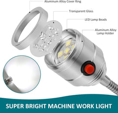 Gooseneck lamp head made of aluminum alloy