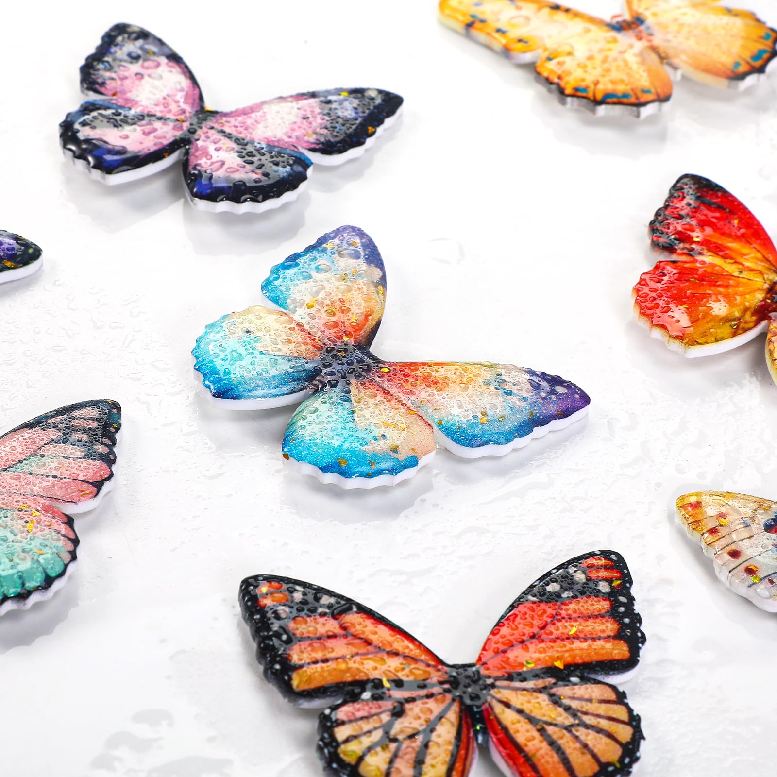 Eight color butterfly magnets set for fridge decor