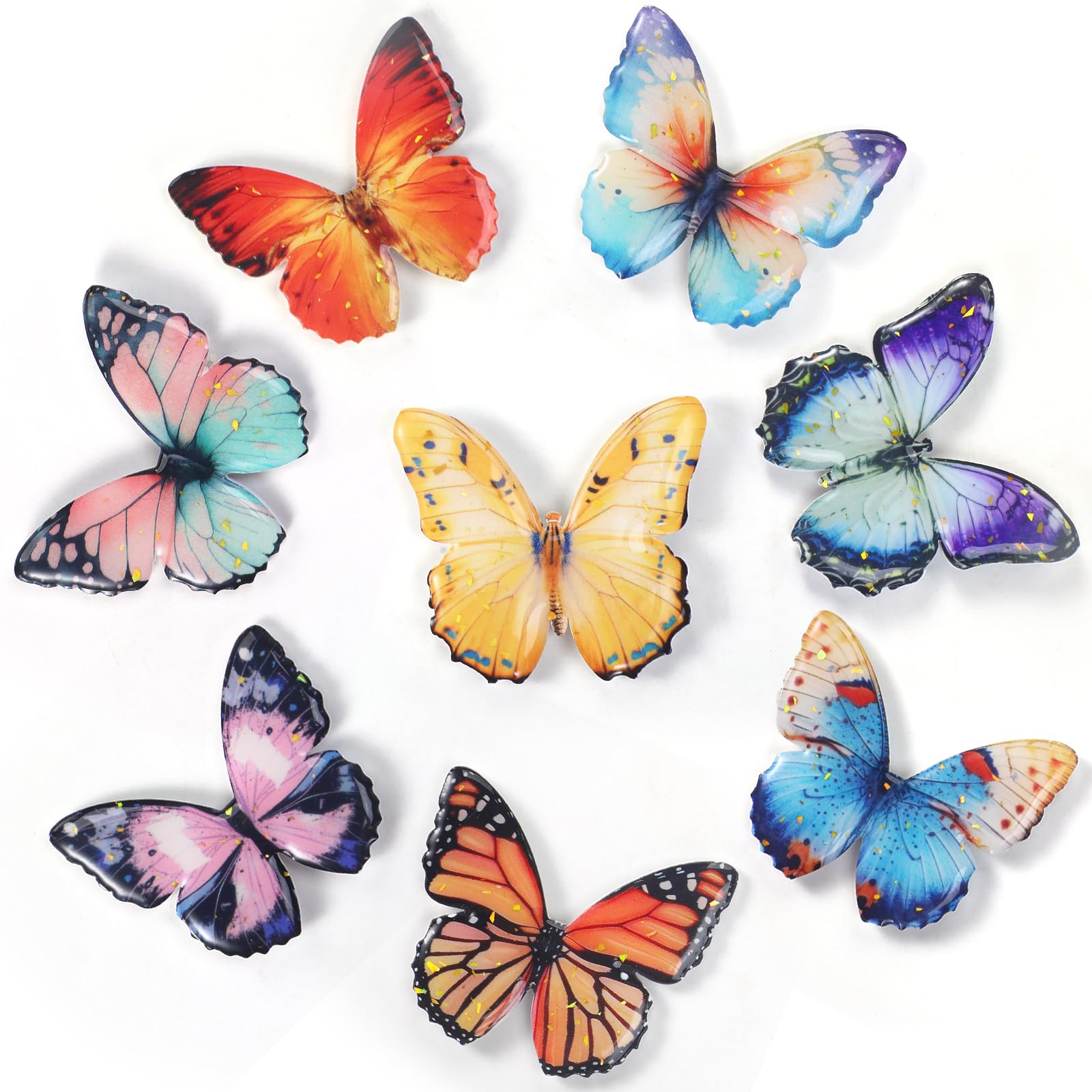 Colorful butterfly magnet set for kitchen decor