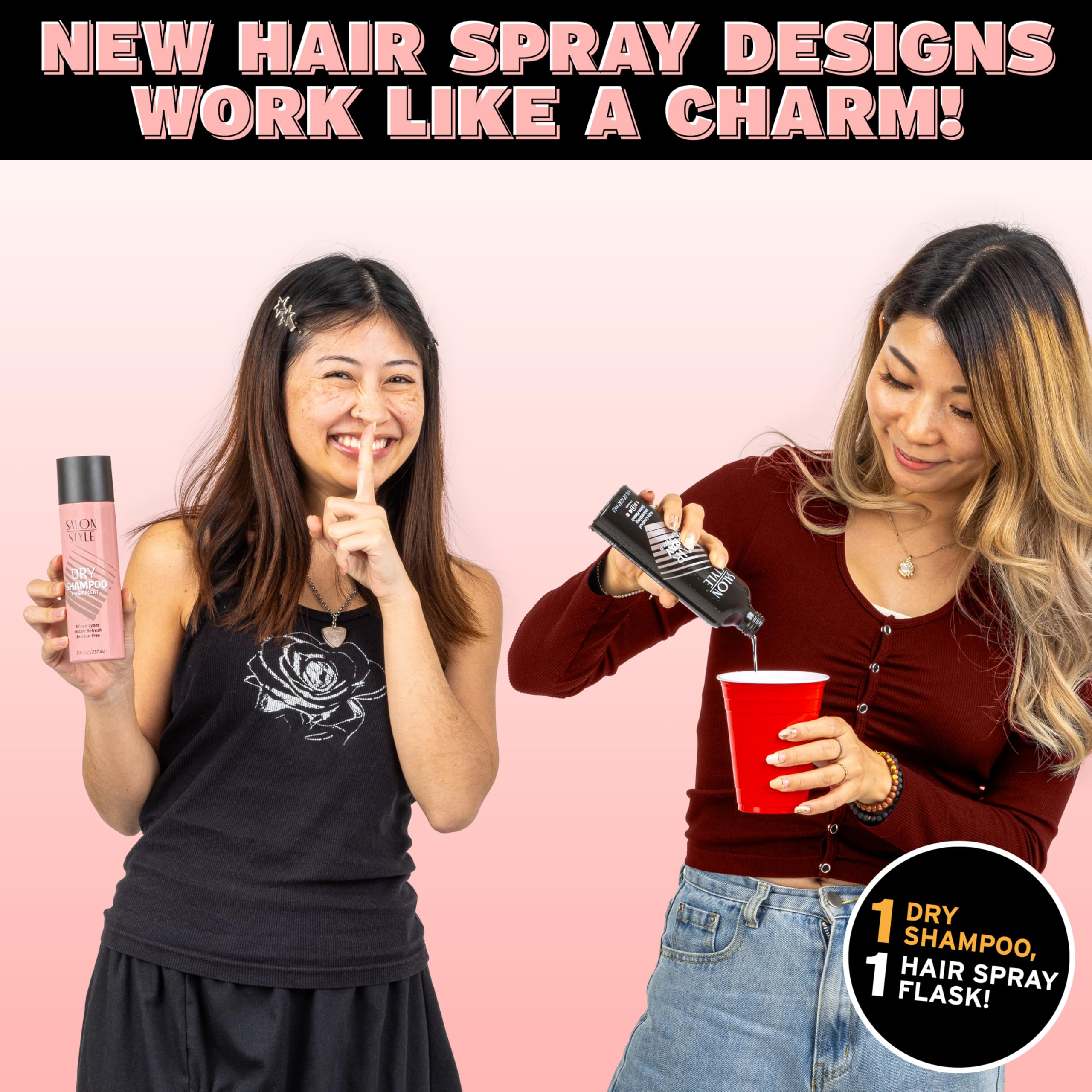 GoPong dry shampoo flask 8 oz capacity