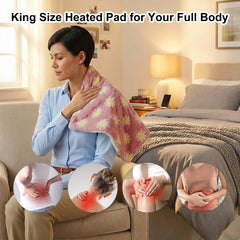 Pink floral pattern GOQO TOMO heating pad machine washable