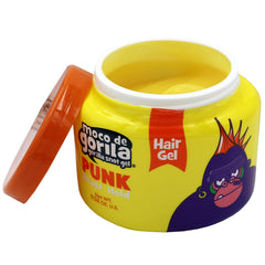 Yellow bottle packaging for Moco de Gorila Punk hair gel