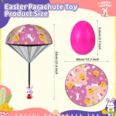 Prefilled parachute toy inside Easter egg for kids