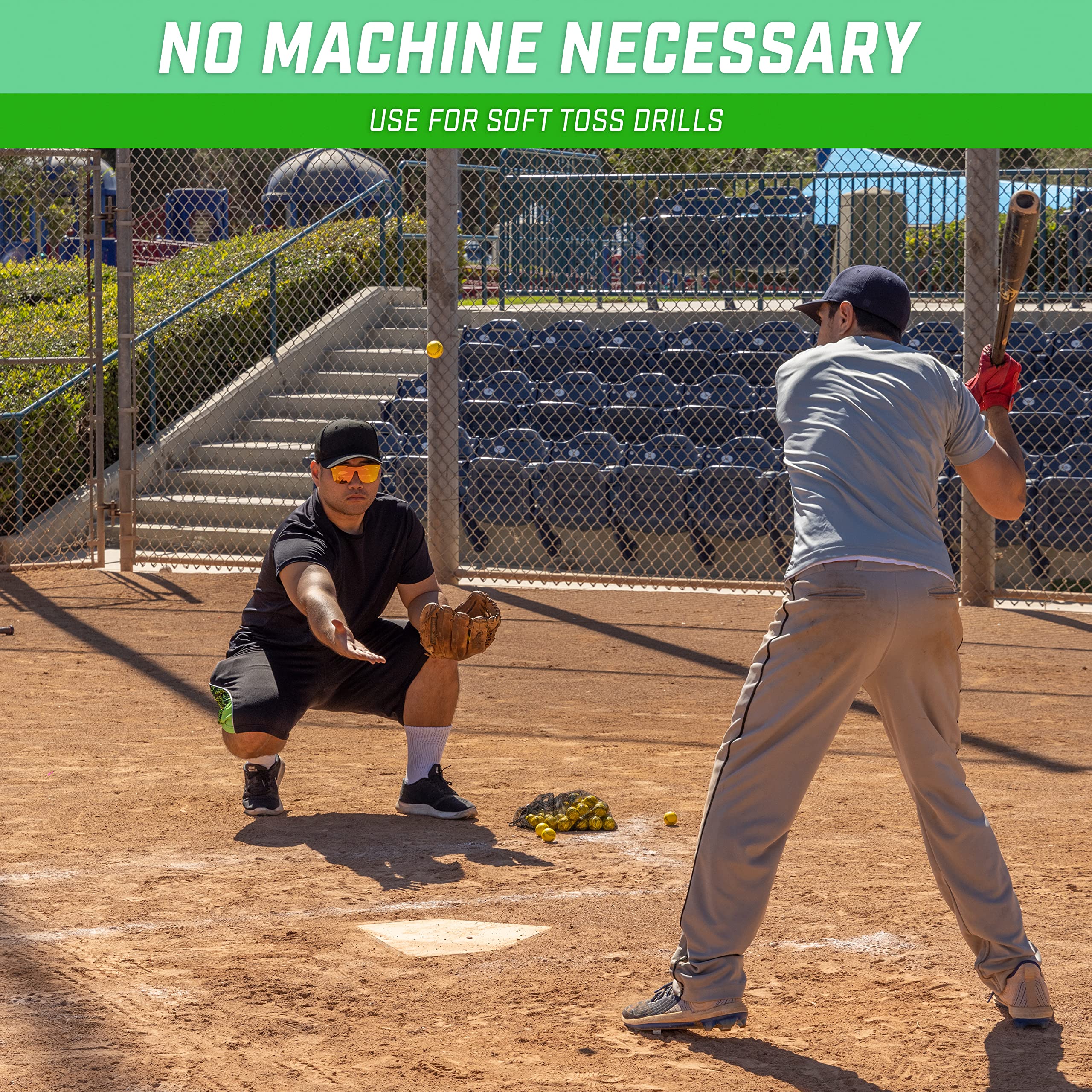 GoSports foam baseballs good for indoor and outdoor batting practice