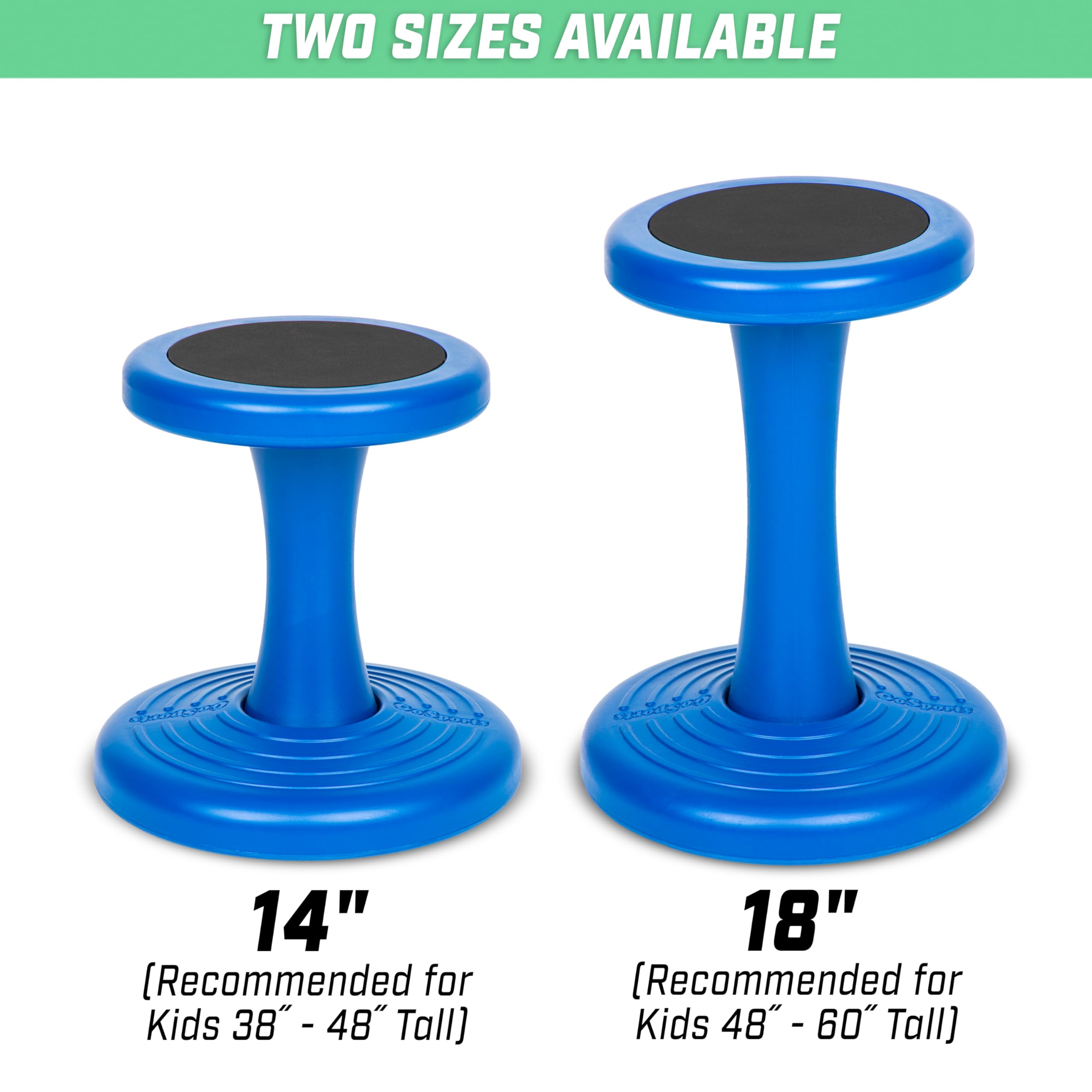 Measures 18.7 H x 13.5 L x 13.5 W inches GoSports wobble chair