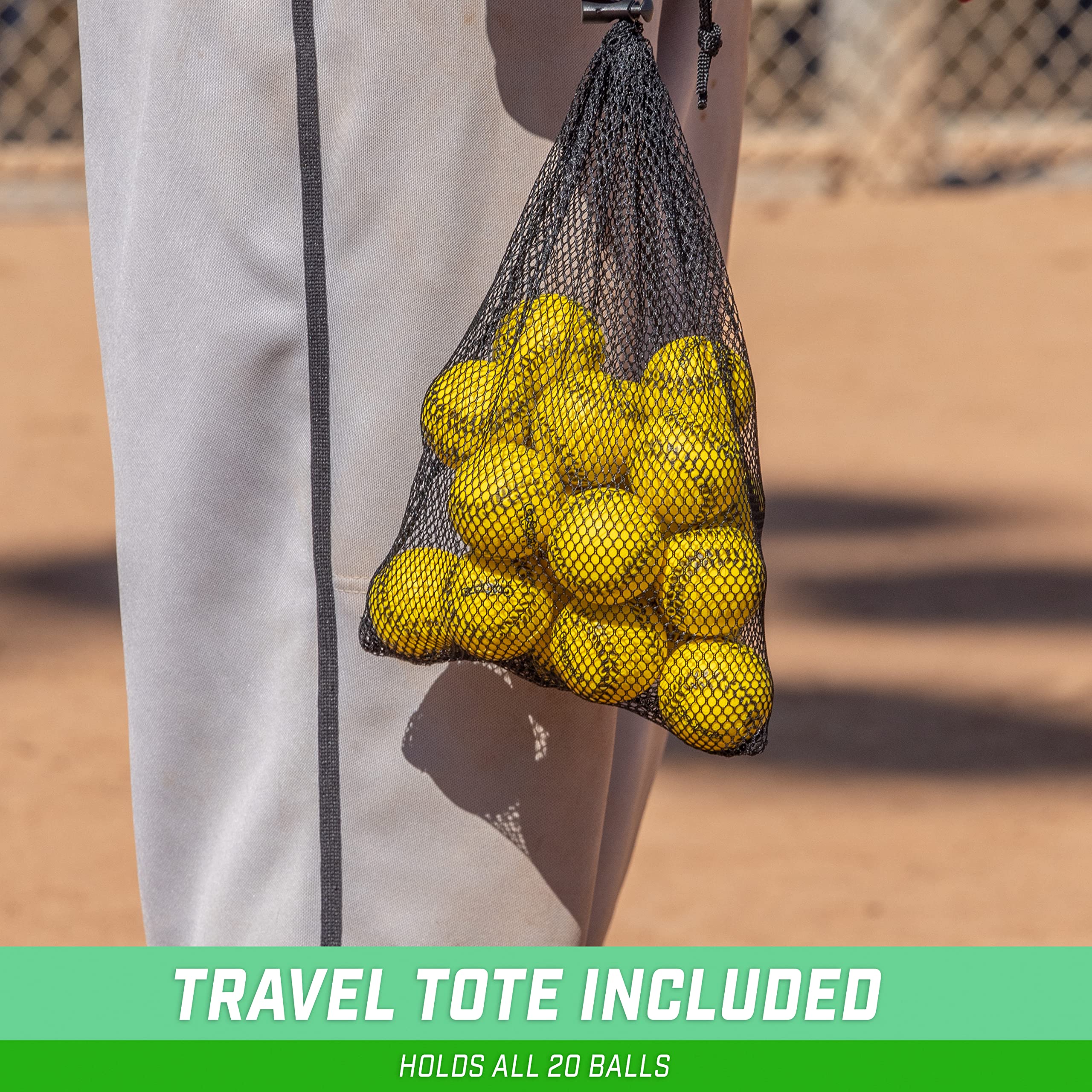 GoSports 20 count mini foam baseballs for training and travel