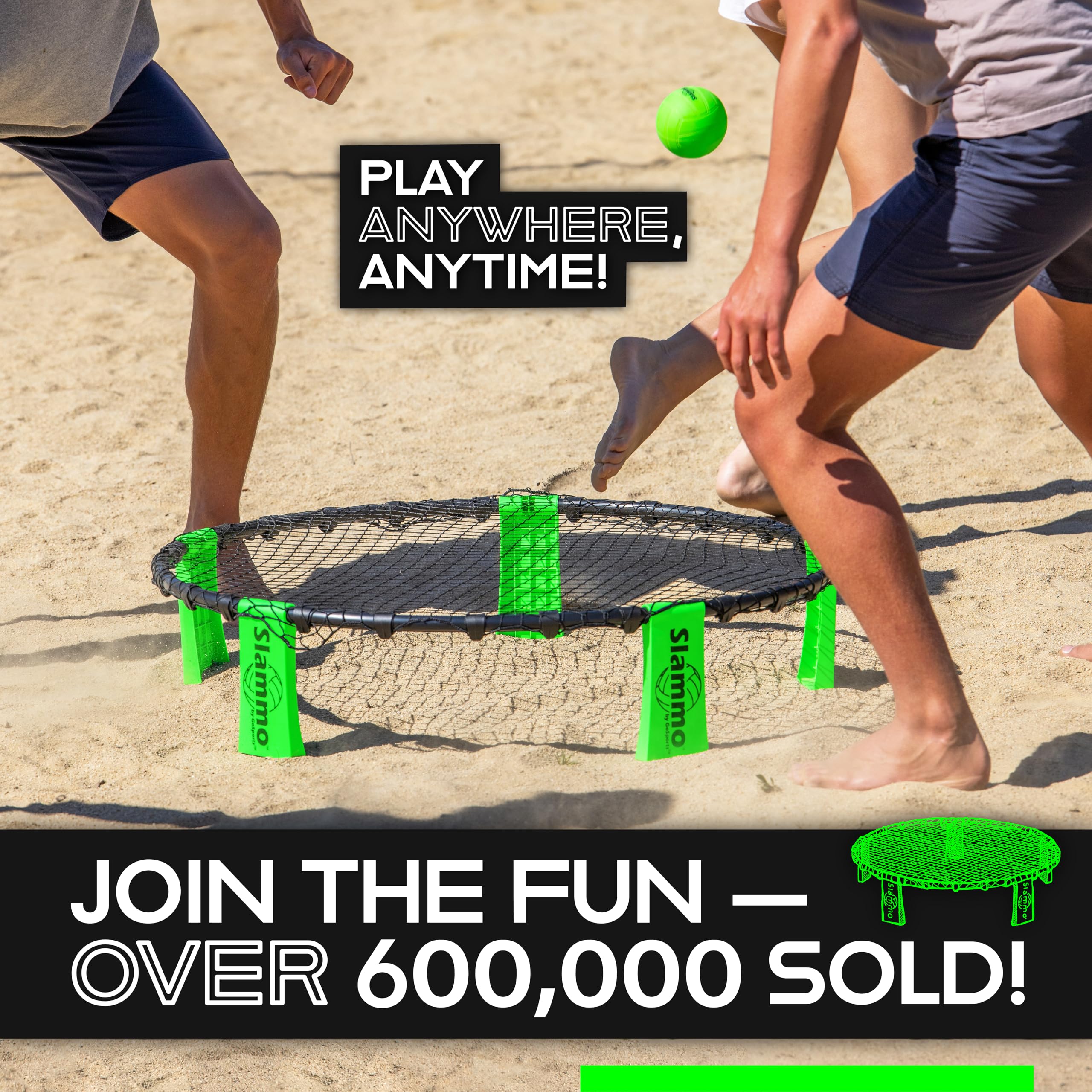 Outdoor Slammo game set ready for backyard and beach play