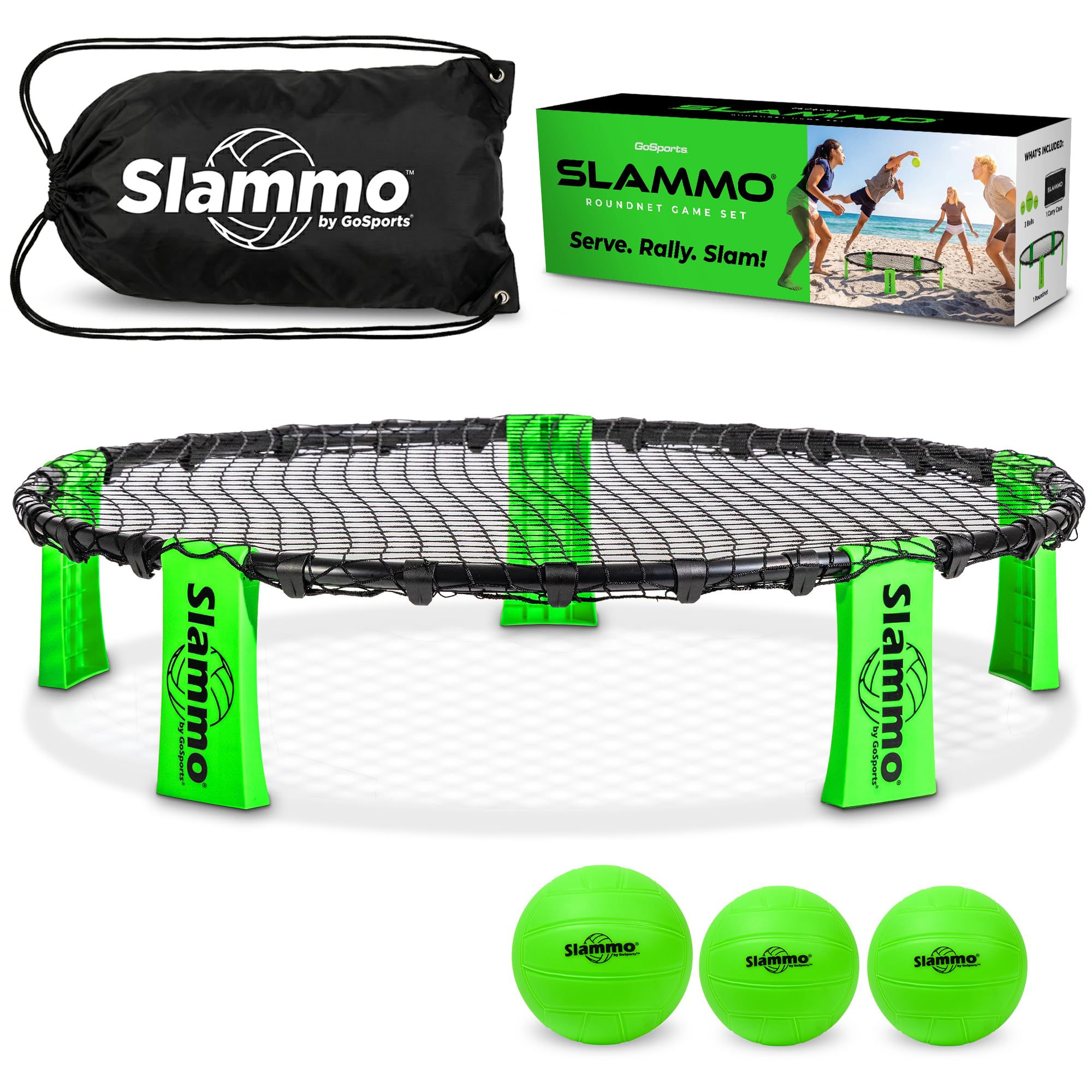 GoSports Slammo Game Set target and carry case in backyard