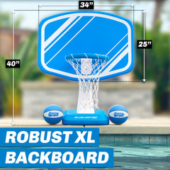 Weighted base for poolside stability with Splash Hoop PRO