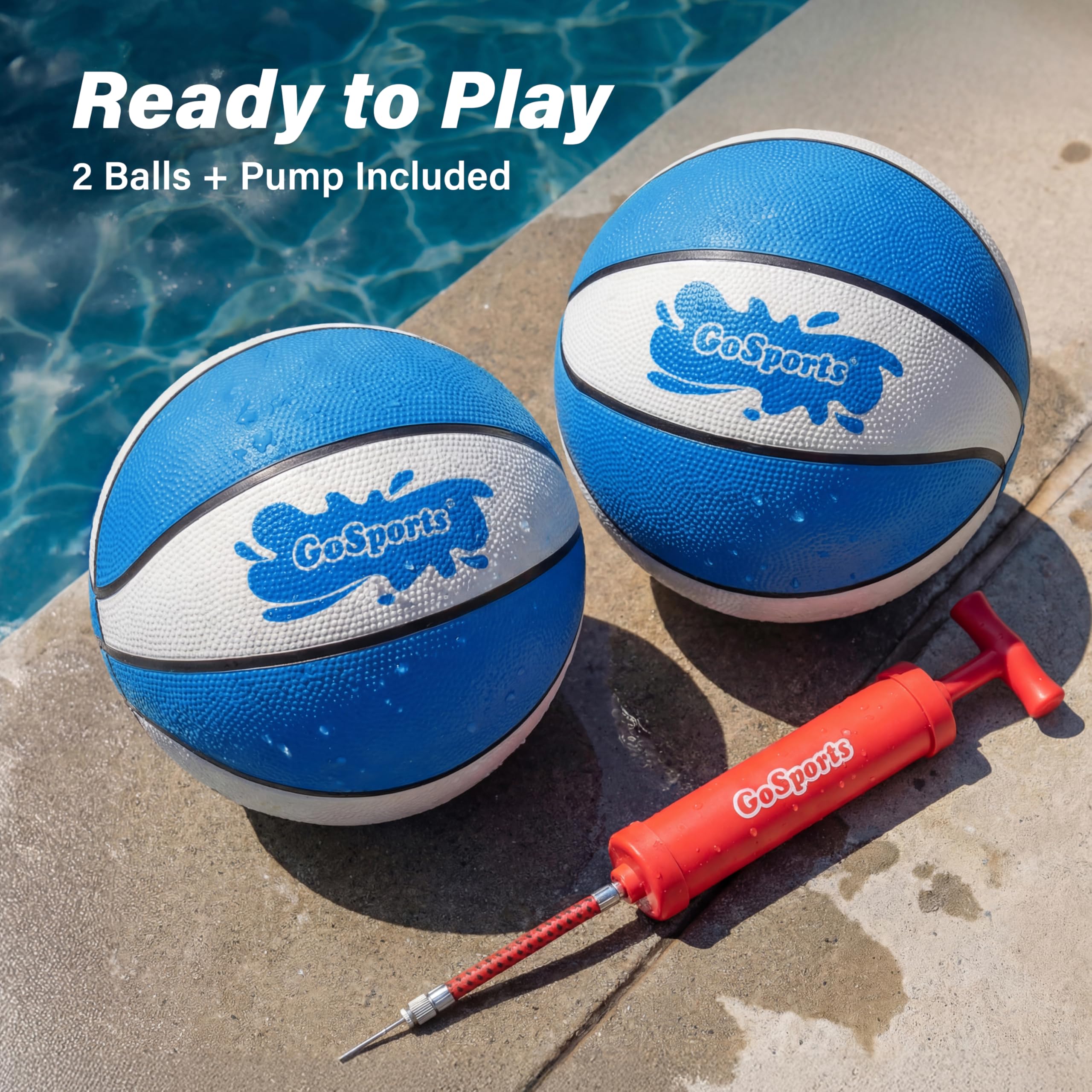 Pool day GoSports 6.5 inch water basketballs ready for games