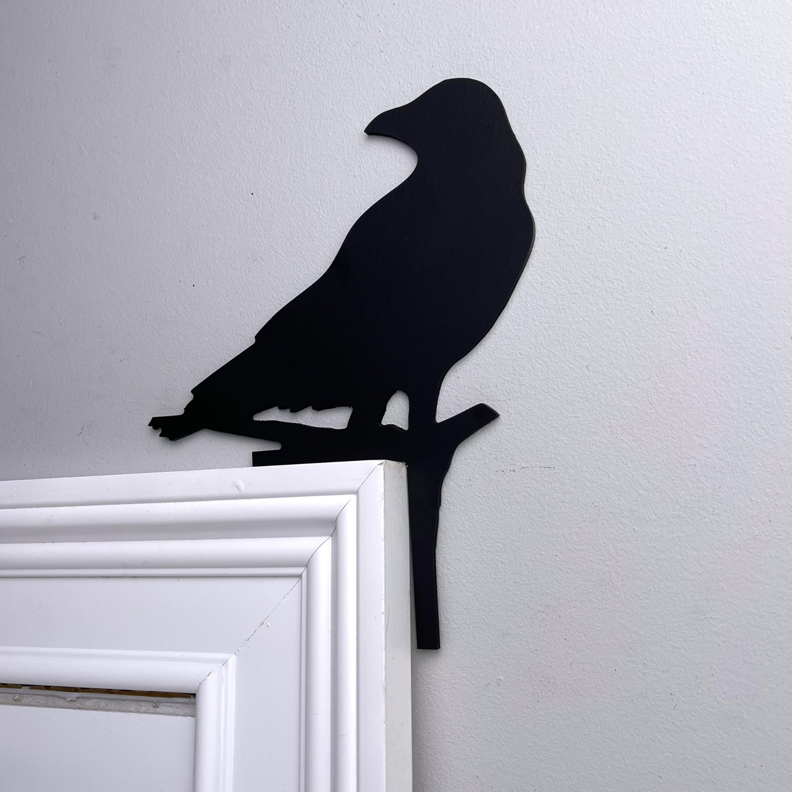 Gothic crow decor for Halloween door and mantel display