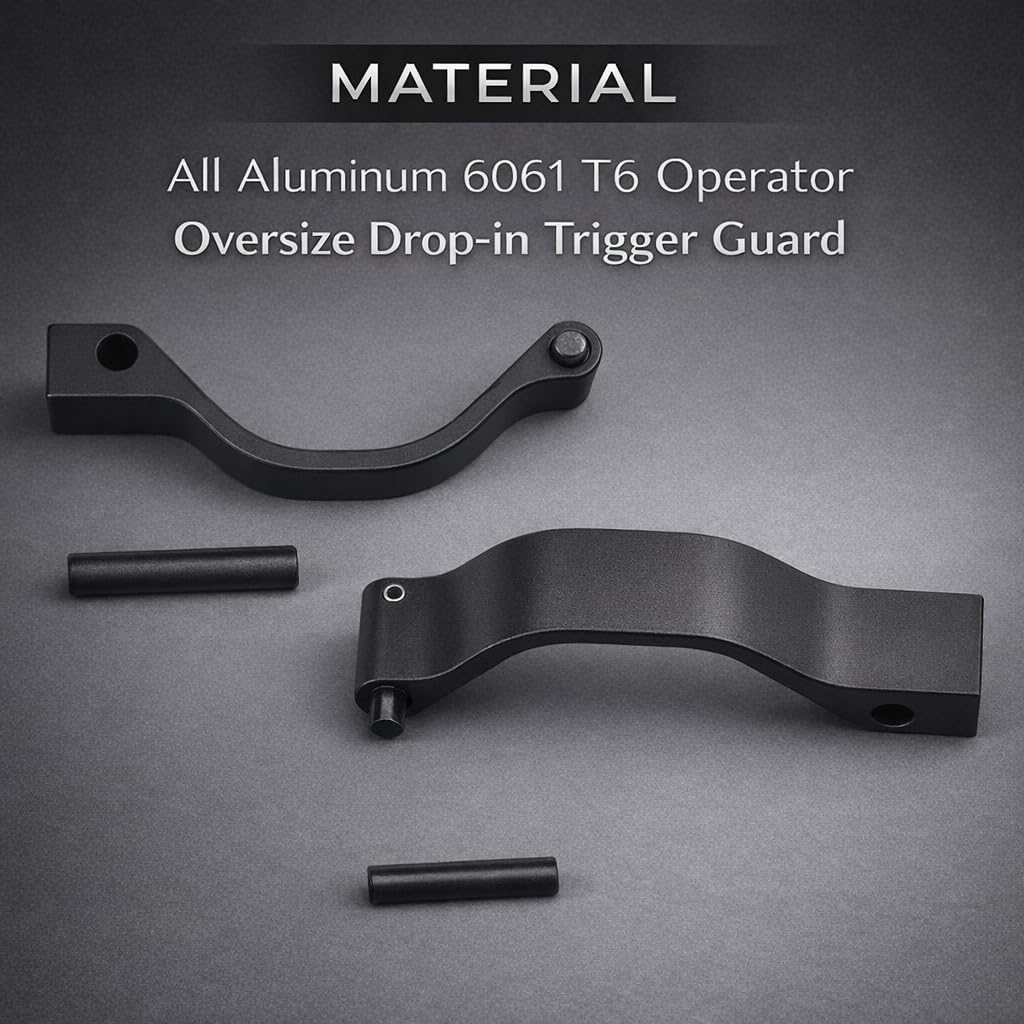 Oversize trigger guard with rounded edges for rear gap fill