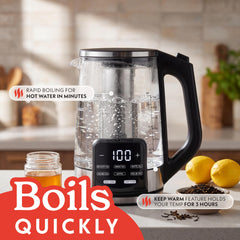 Removable infuser for tea and coffee in Gourmia kettle