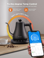 Presets keep-warm feature display on Govee kettle app