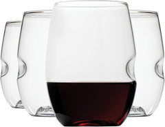 govino unbreakable plastic wine glasses 16oz set of 4