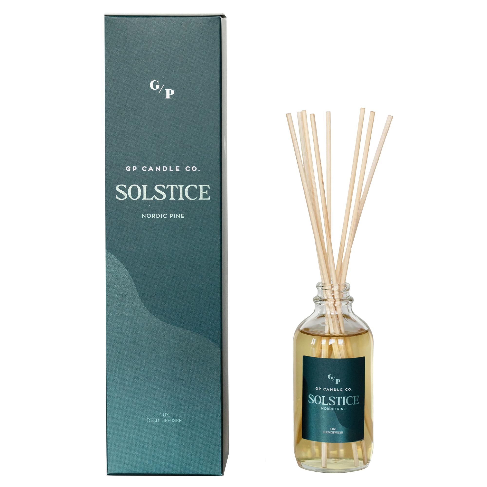 GP Candle Co Solstice Nordic Pine diffuser bottle 4 oz