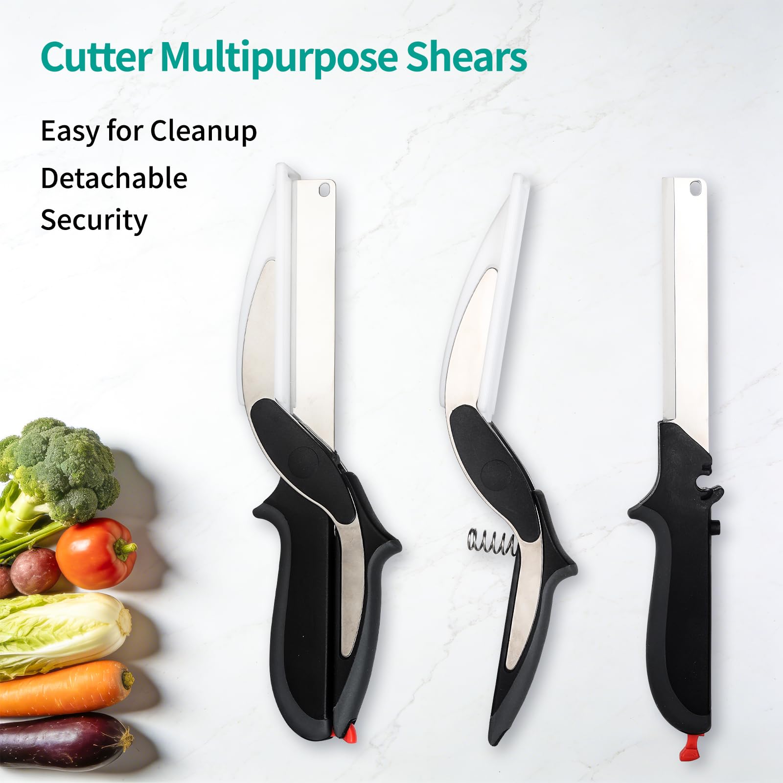 Stainless steel blades of GQGUOJJZZ kitchen shears