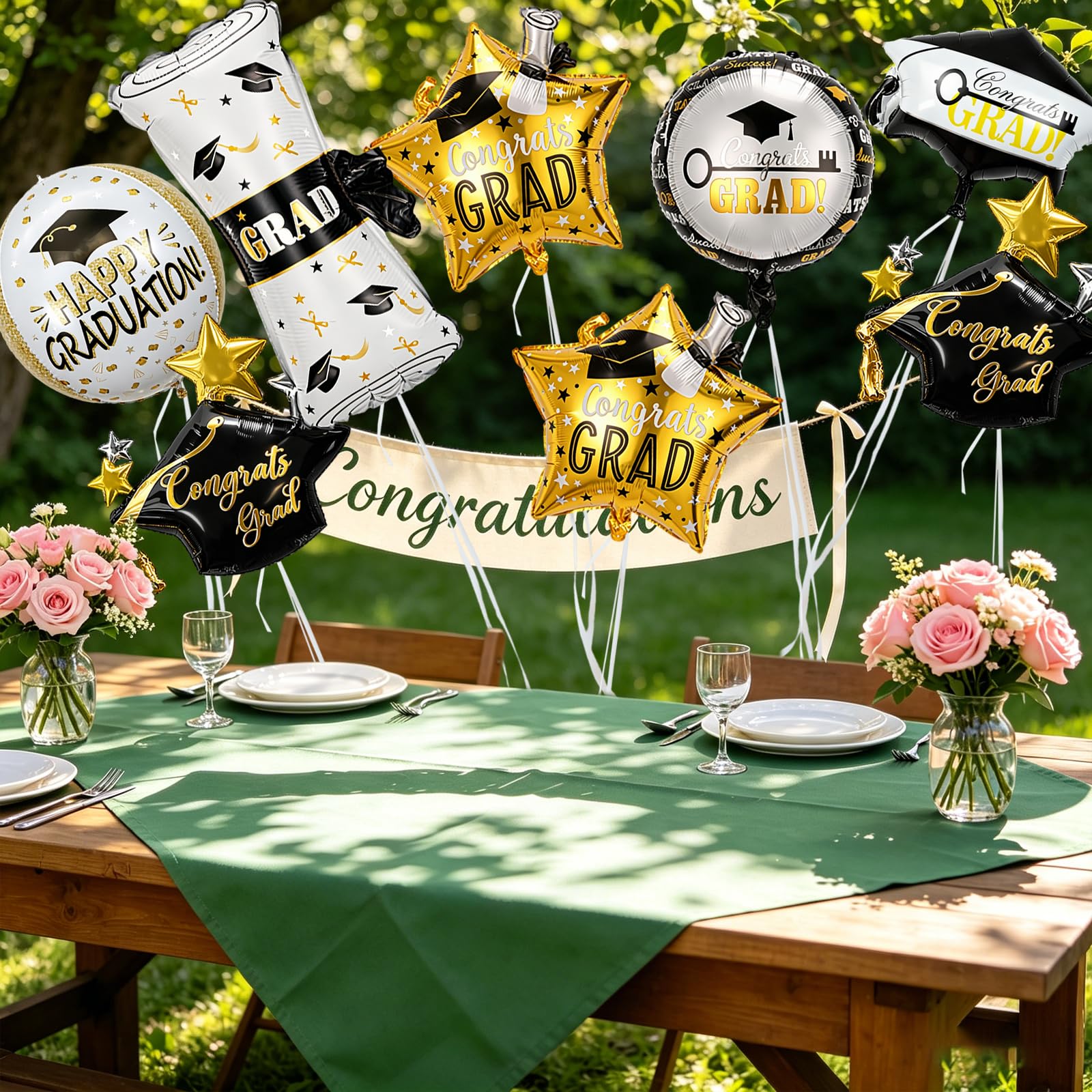 grad star foil balloon included in package