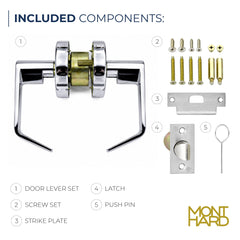 Grade 2 ANSI latch for durable commercial door hardware