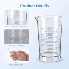 Wide flat base reduces tipping during stirring for stability
