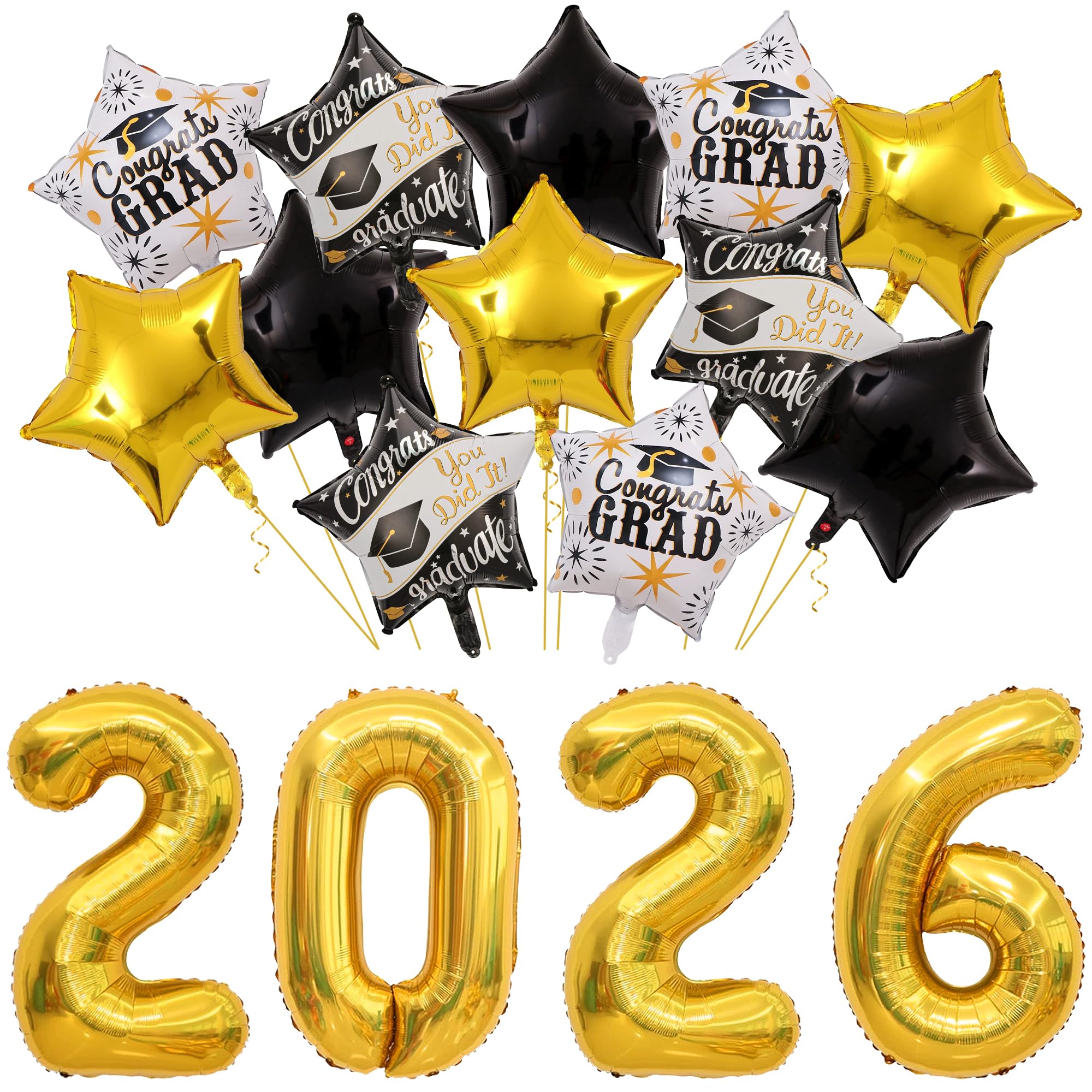 Graduation balloons kit featuring 2026 number balloons