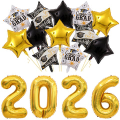 Graduation balloons kit featuring 2026 number balloons