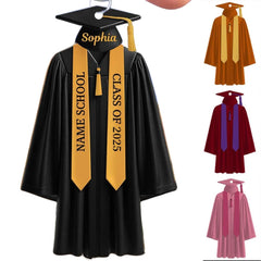 Graduation Gown Cap 2025 Keychain customizable name