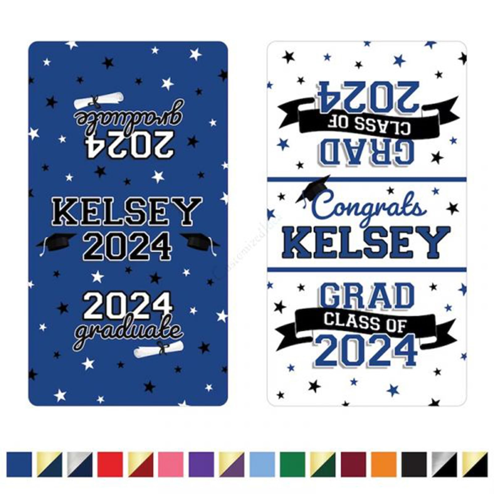 40 piece graduation label sticker set for gifts and invitations