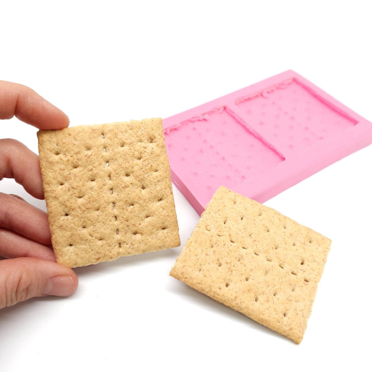 Graham 2 cavity cookie silicone mold NS007 front view