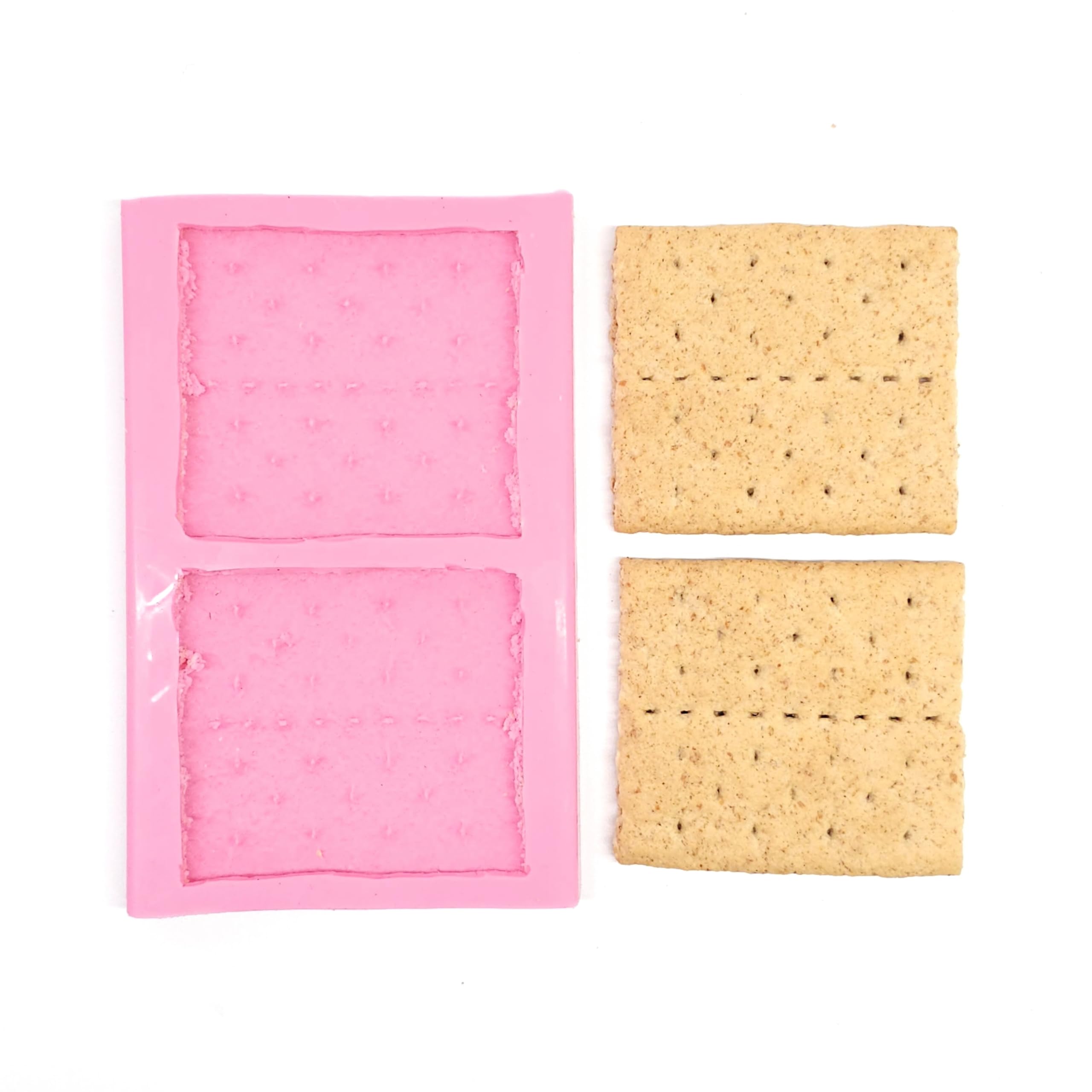 Graham 2 cavity cookie silicone mold NS007 detailed close-up