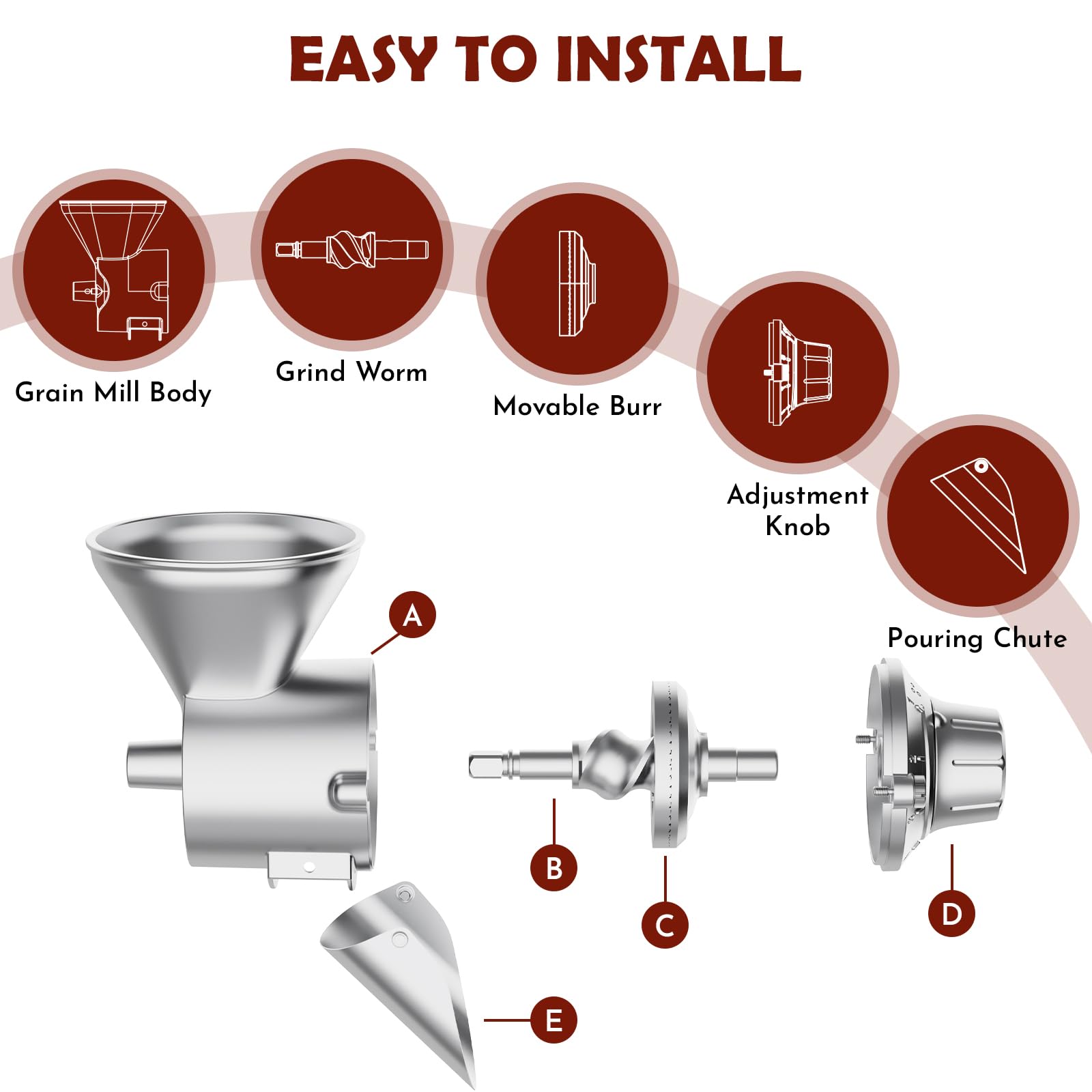 Grain mill for hard dry grains and coffee beans Cofun