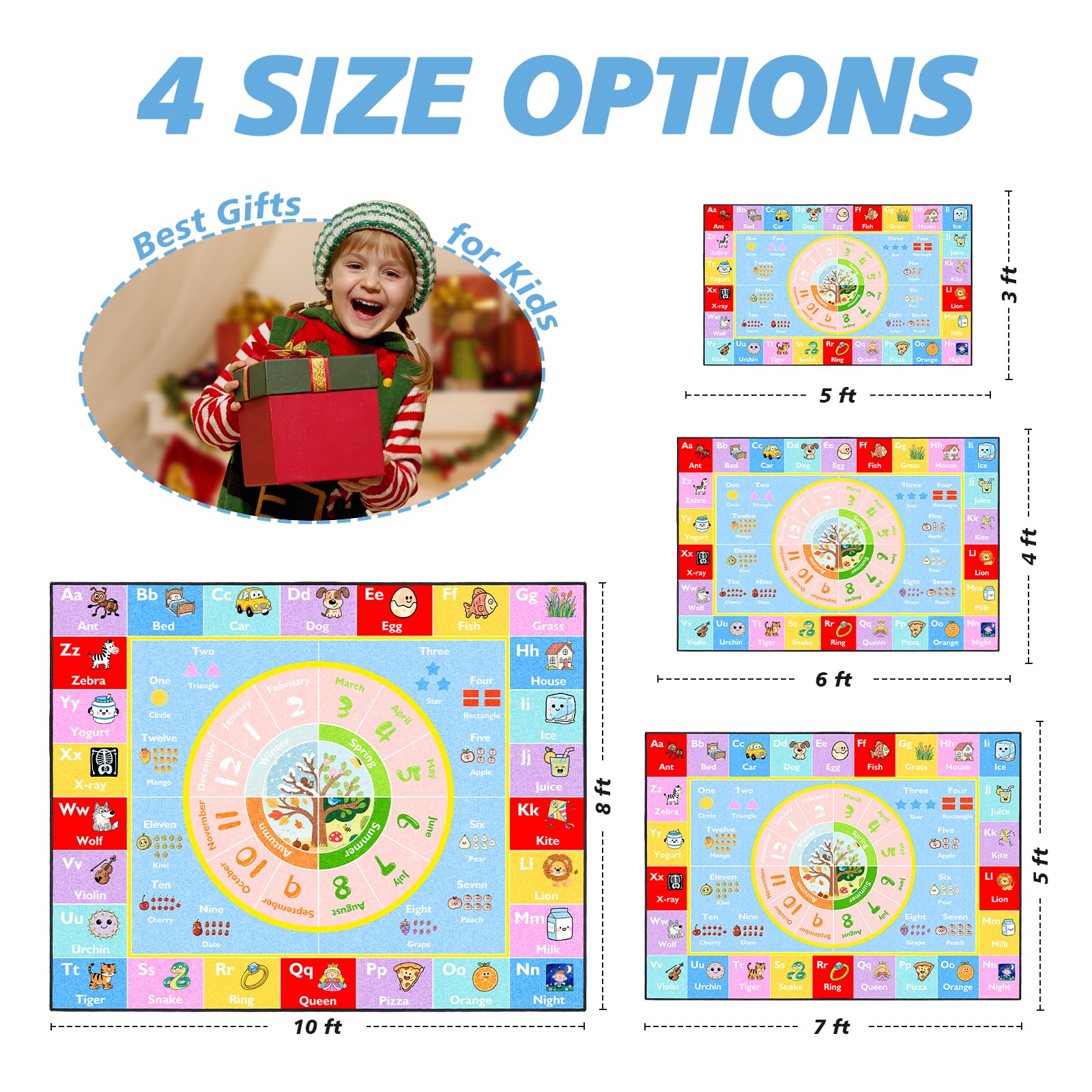 grambet abc kids rug suitable for home and classroom