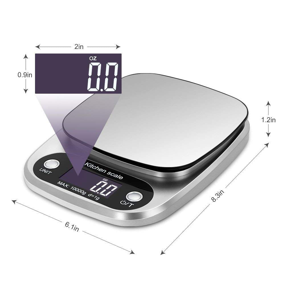 Grams kilograms pounds ounces and milliliters on scale display